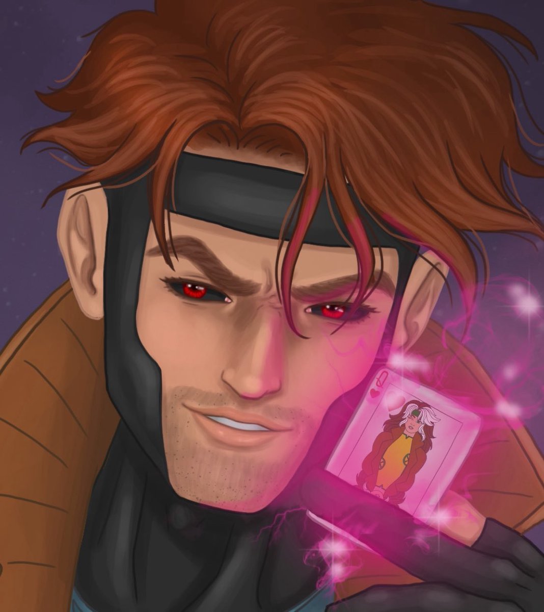 Marvel Rivals has made me so happy by not only adding Gambit, but making him a healer! It feels like a personal gift to me. Felt inspired to draw him. 
#gambit #remylebeau #marvel #fanart #gambitfanart