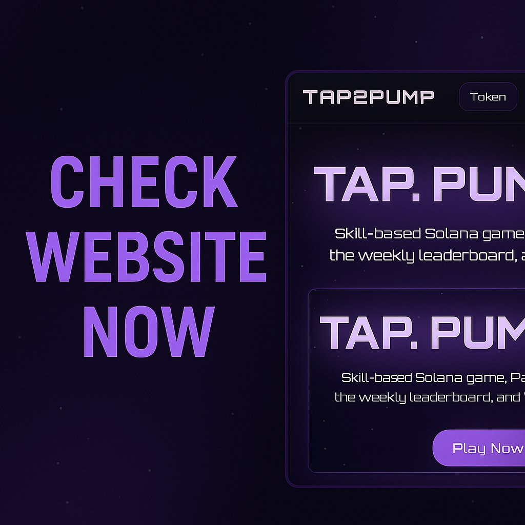 TAP2PUMP's tweet image. Tap2Pump.com 🚀🤑
Get your place on leadboard and win the weekly rewards ✨👀