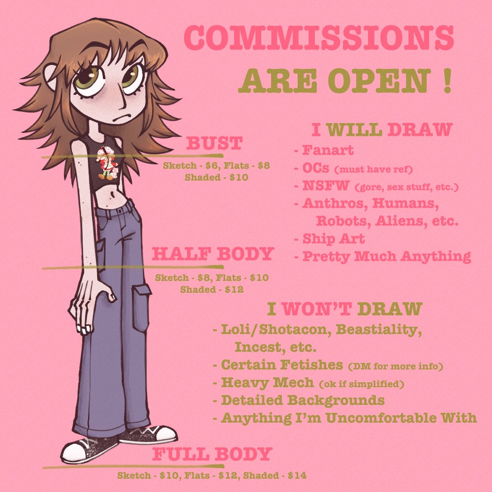 calamity_quix's tweet image. little reminder that my comms are still open!!! if anyone is interested in helping out, things are a little tight rn.. 🙏❤️