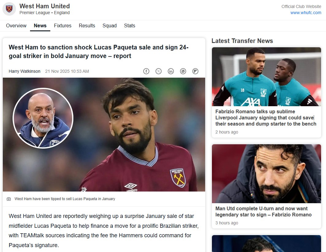 Segundo o TeamTalk, o West Ham planeja vender Lucas Paquetá em janeiro. Ainda de acordo com o portal, o Flamengo está disposto a pagar 30 milhões de libras (R$ 212 milhões) pelo meia.