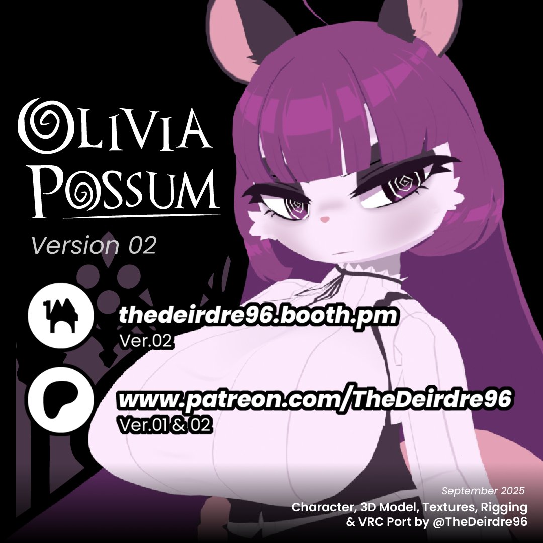 The first update is now available!
Flat chest, latex gloves and stockings have been added!

Trailer vid: youtu.be/16qj59DOEYA

You can get the model here:
- thedeirdre96.booth.pm/items/7444496
- patreon.com/posts/vrc-avat…

Sample model:
vrchat.com/home/avatar/av…