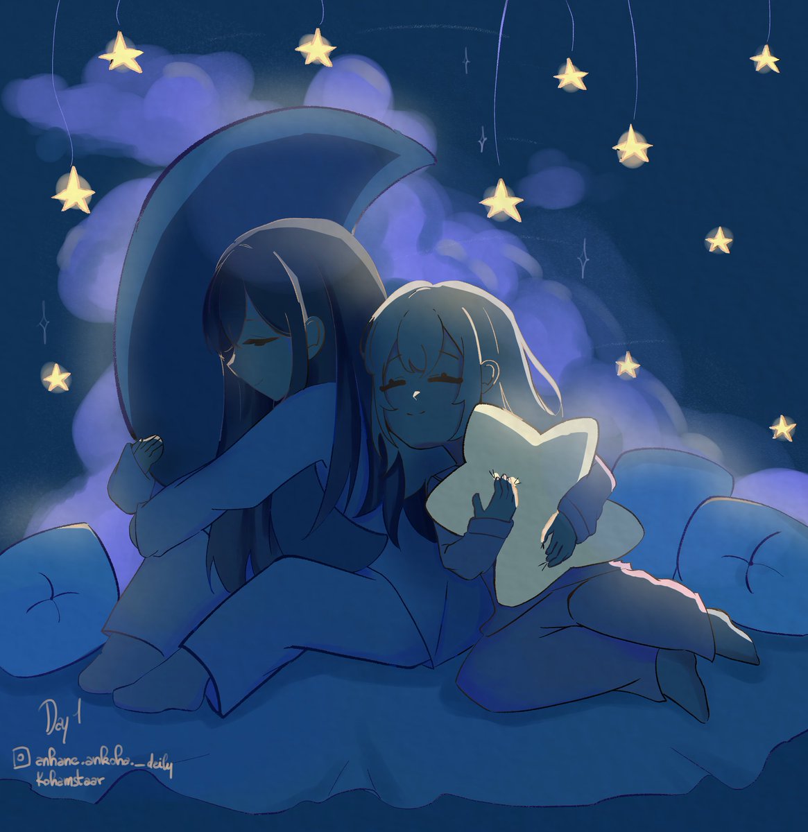 Day 1 ✿ sun/moon/stars 🌠
#anhaneweek25