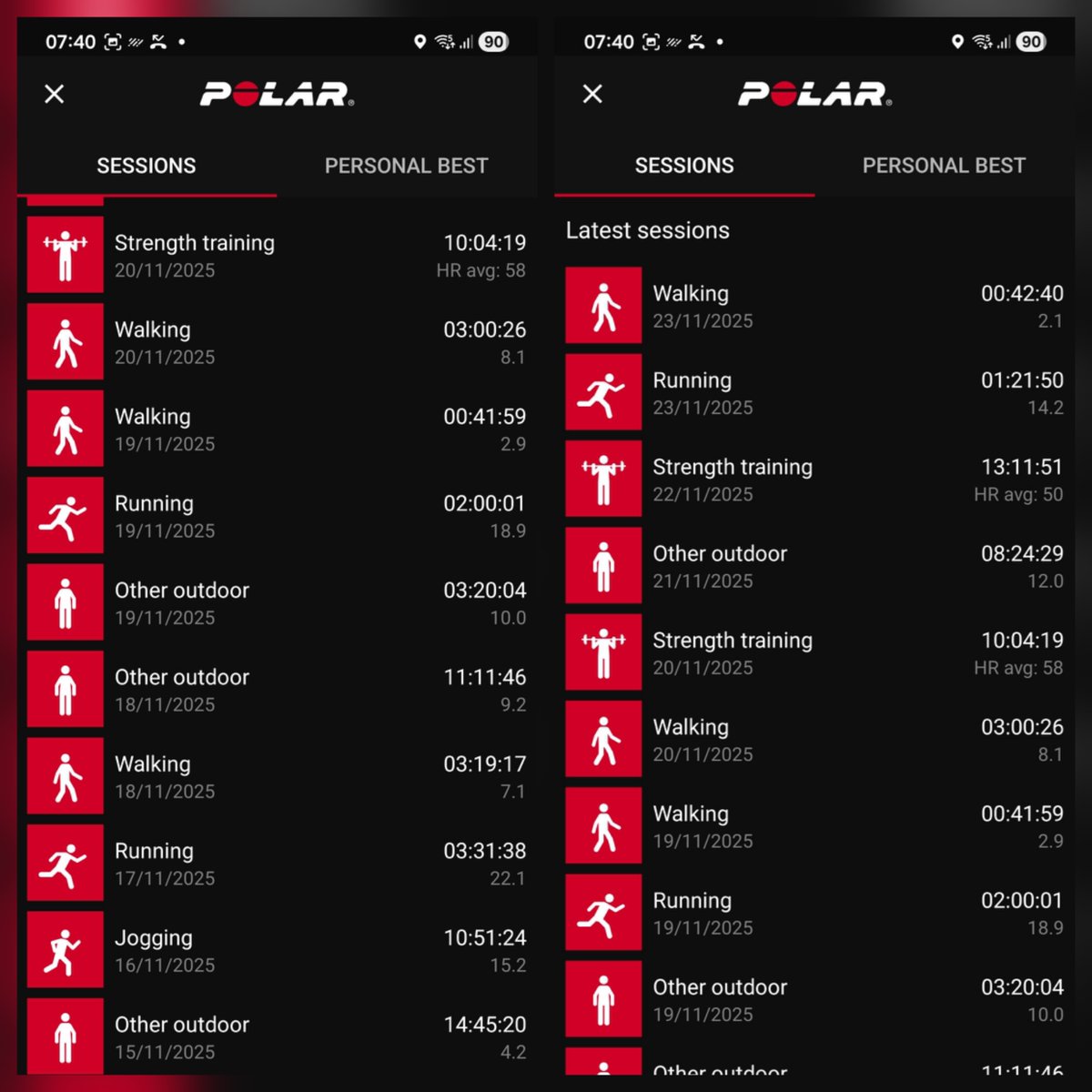 JarkkoHelenius's tweet image. #100kChallenge continues
Week 3: 100.4 km
Week 4: 106.6km

Had to combine screenshots since I did lot of short walking sessions. Latter week the 100k got so easy actually that I had to hold myself back a little and didn&apos;t even turn the thing on for every walk.