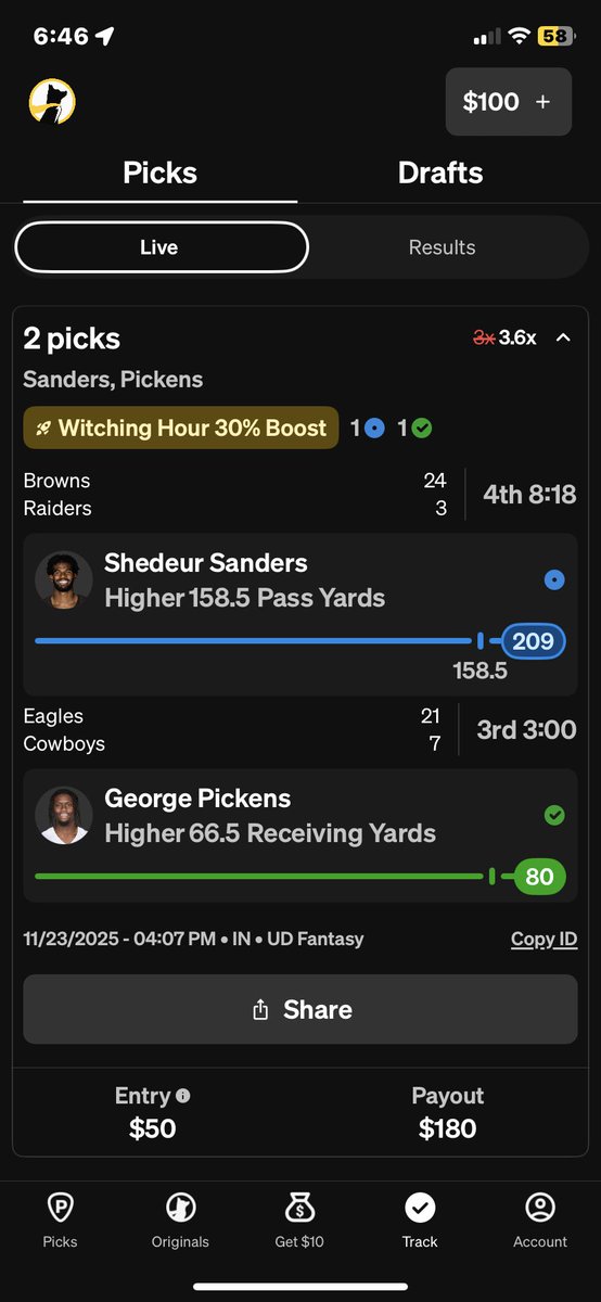 Books really thought shedeur won’t throw 200 against raiders 🫤