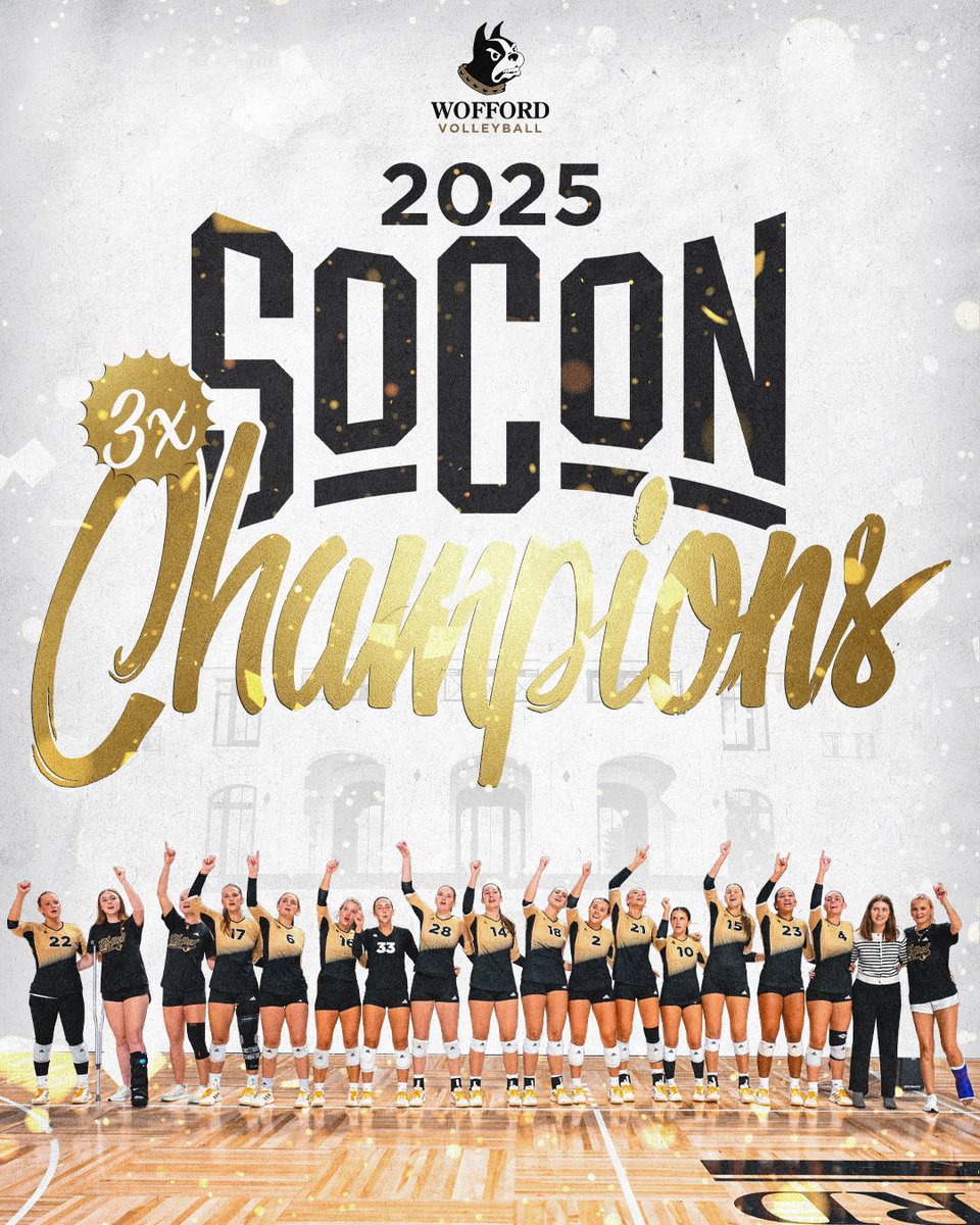 WoffordVB's tweet image. 3-PEAT 🏆🏆🏆 SOUTHERN CONFERENCE CHAMPIONS

#ConquerandPrevail #ForTheW