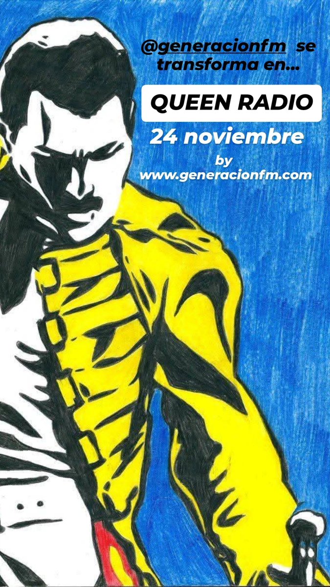 Este 24 de noviembre @generacionfm se convierte en #QueenRadio por 24hrs en homenaje al gran  #FreddieMercury
A las 18:00hrs (-5GTM) Escucha #EnDirecto el concierto Tributo a #FreddieMercury desde el estadio Wembley de 1992
generacionfm.com