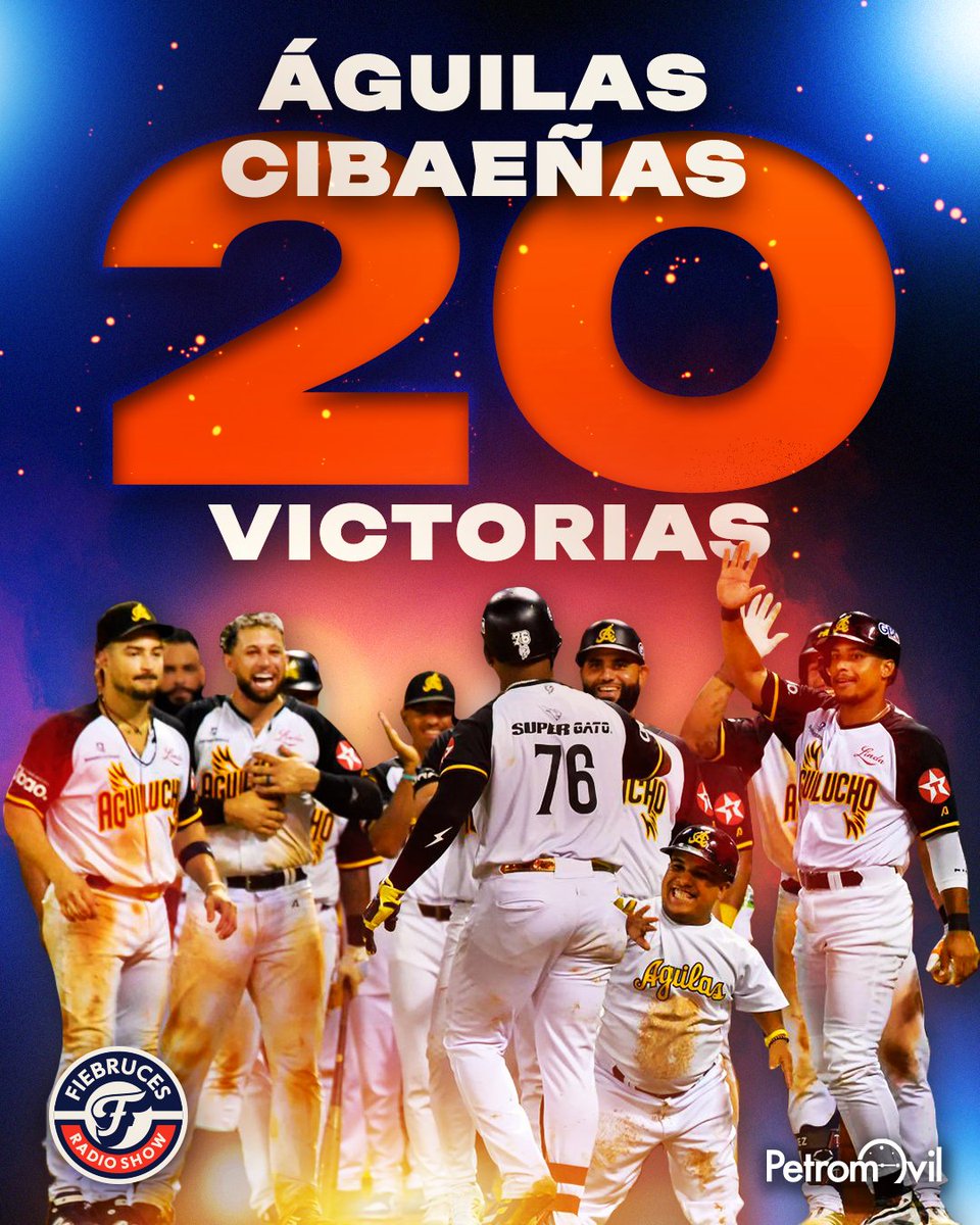¡RRRRRRRRRRRRRRRRRRRRecojan!

20 victorias para las Águilas Cibaeñas en la temporada🔥

#FiebrucesRS