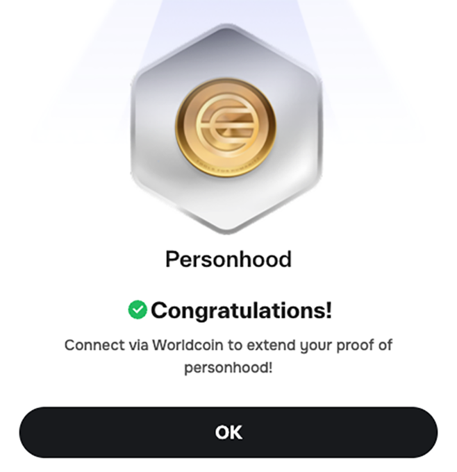 Update <a href="/openmind_agi/">OpenMind</a> #airdrop

Claim huy hiệu Personhood của Openmind nhé ae

 Anh em chỉ cần connect Worldcoin là nhận được, hoàn toàn free.
Nếu chưa có app Worldcoin thì tải về và đăng ký trước.

Tải Worldcoin: world.org/world-app?down…
Đăng ký (không cần email)
Vào