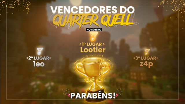 no final das contas, deu tudo certo e esses foram os vencedores, parabens! 🥳🥳