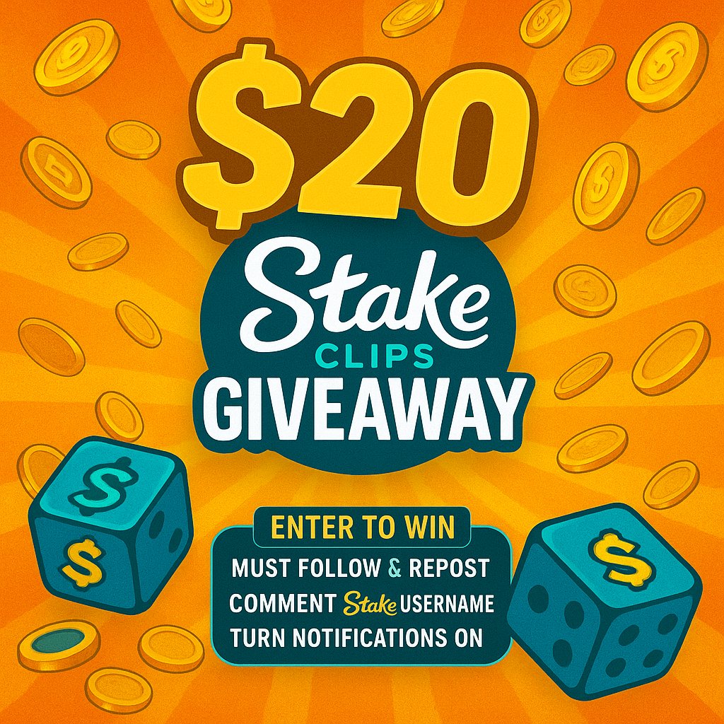 Stake_Clips's tweet image. 💰 @Stake tip GIVEAWAY💰

➡️FOLLOW @Stake_Clips 
♻️ REPOST
🗨️ COMMENT USERNAME

🤔 WINNER Chosen In The Comments Below