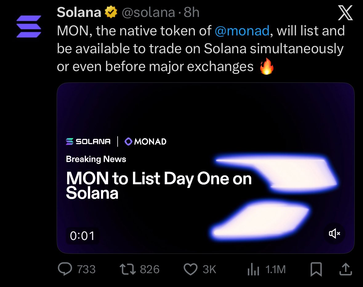 gnarleyjs's tweet image. Many are saying that Monad is the &apos;Solana Killer&apos;, yet the token is launching on Solana first?

That&apos;s not a rivalry. That&apos;s submission.