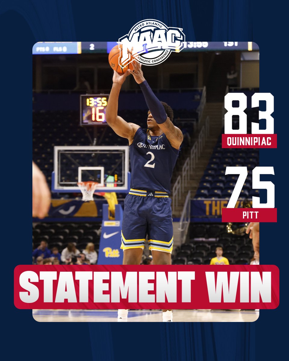 Bobcats take care of business in Pittsburgh!

Quinnipiac downs Pitt for the program's first-ever win over an ACC foe 💪

#MAACHoops x <a href="/QU_MBB/">Quinnipiac Men's Basketball</a>