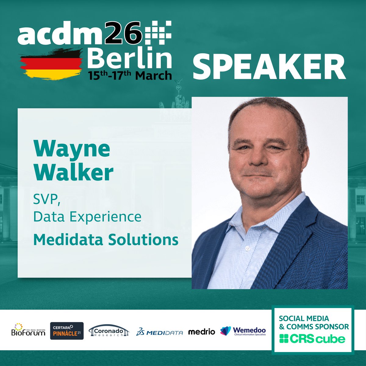 ACDMDataMatters's tweet image. The ACDM welcomes Wayne Walker of @Medidata to #ACDM26 to discuss &quot;Smarter, Faster, Better: The AI-Powered Study Build.&quot; 

This session explores how new #AI-driven approaches are reshaping the way studies are designed, reviewed, and launched. Explore more: lnkd.in/e9cT44qs
