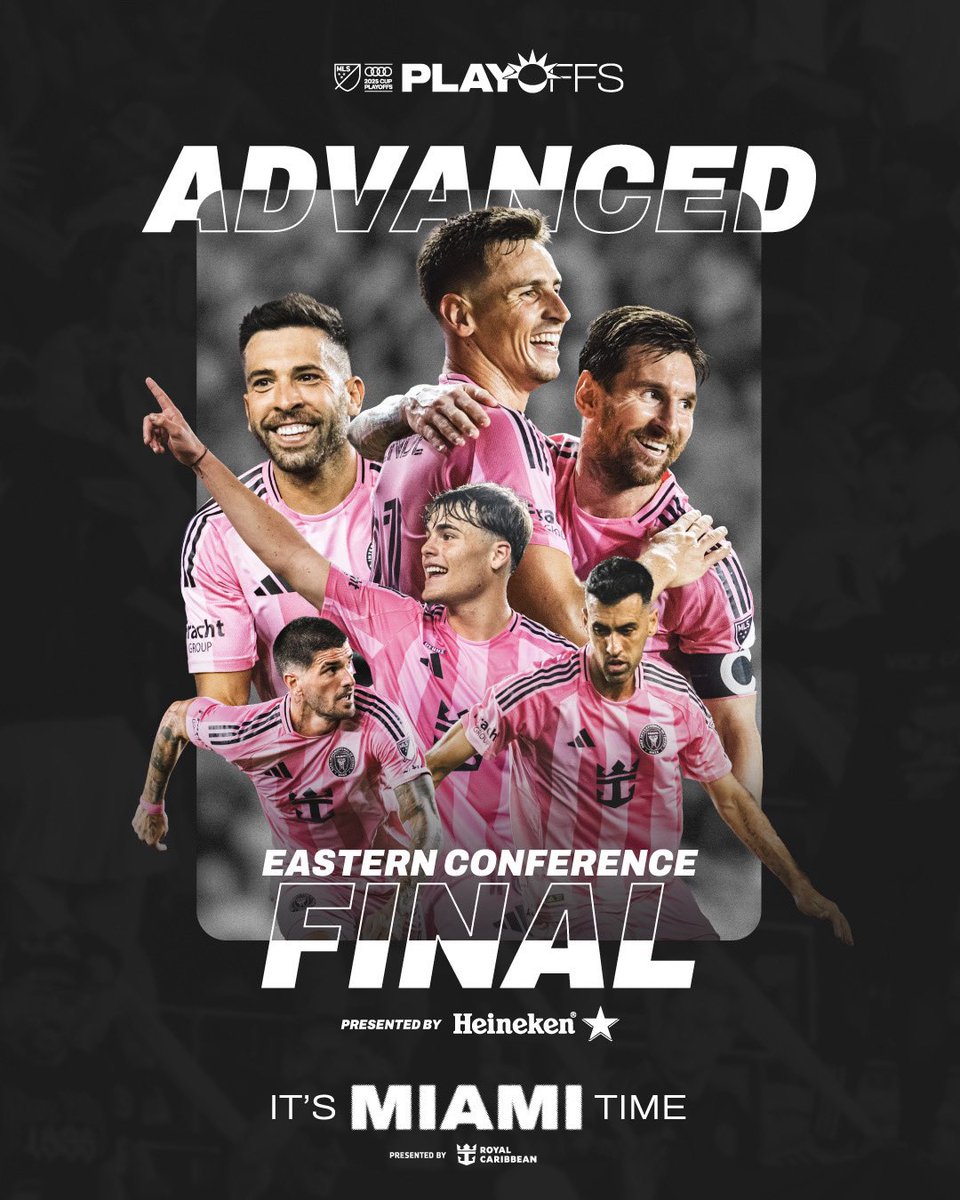 InterMiamiCF's tweet image. HISTORY MADE. HEADING TO THE EASTERN CONFERENCE FINAL. 🏆