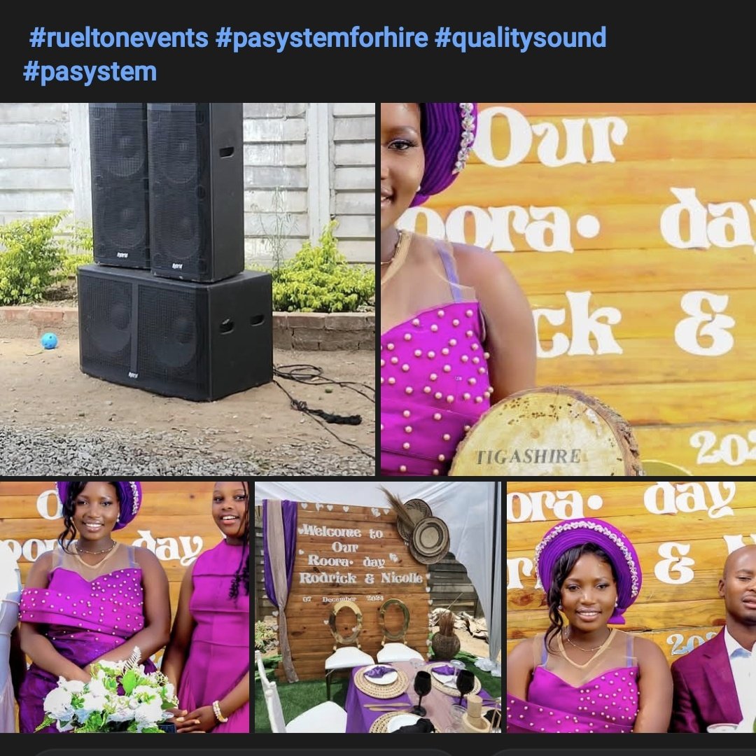 Ashley21150720's tweet photo. Pictures from a roora event we did sound for. All we are saying is imbotizamai muone!

 #rueltonevents #pasystemforhire #qualitysound #pasystem

Call or WhatsApp  0719 853 637 https://t.co/9i4YwjRAQB