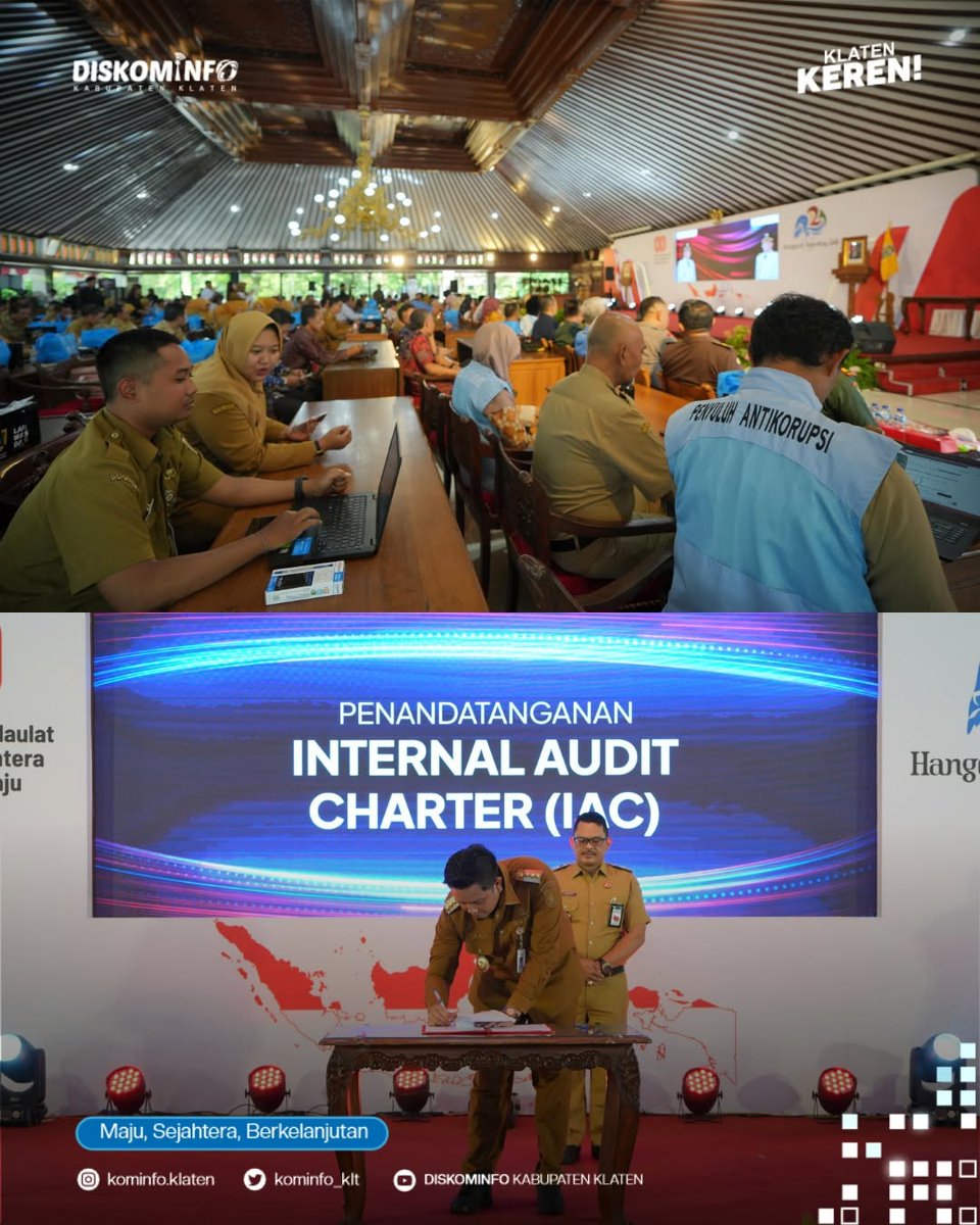 Pemkab Klaten menyerahkan penghargaan kepada enam desa saat pelaksanaan Gelar Pengawasan Daerah (Larwasda) tahun 2025
Keenam desa tsb menerima penghargaan sebagai Desa Anti Korupsi tahun 2025.

 Penghargaan tsb diserahkan langsung oleh masbup <a href="/hamenang/">Hamenang Ismoyo</a>