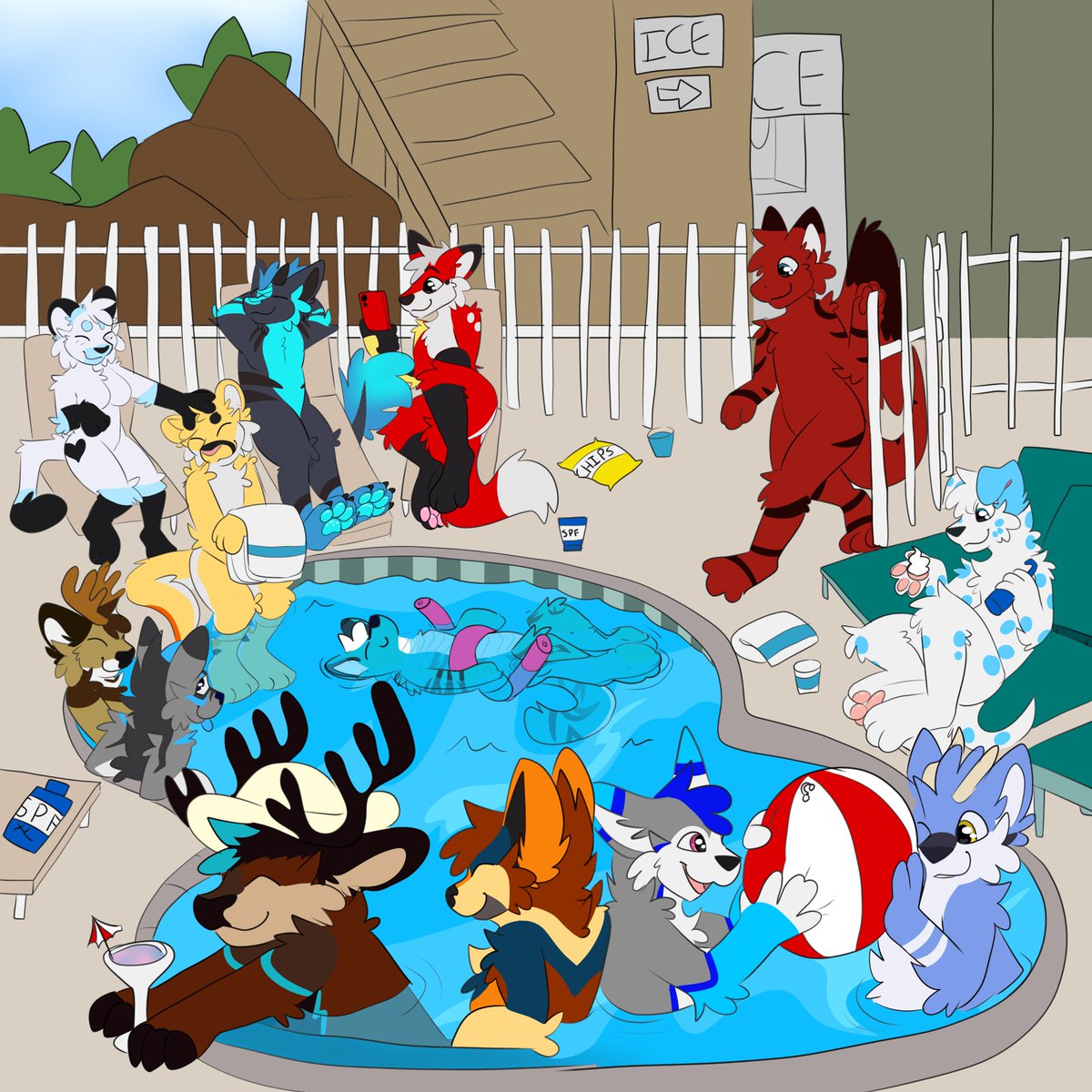 I know it might be like 7 months later, but I got the piece done from #lvfc2025! Thanks to everyone who made it! Tagged some, but couldn't find others...

Art by <a href="/WeaselDumb/">DumbWeasel 🐾</a> and <a href="/Fireyfoxxo/">Firestreak Fox (Commissions Open!)</a>