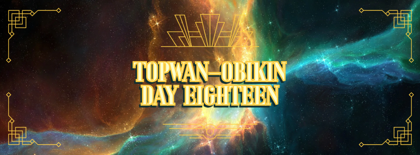 topwan_obikin's tweet image. Hello dear obikins, and welcome to our eighteenth day of submissions for our first deadline!    
 #topwanobikinfest
We have a nice submission for you today, so feast on this wonderful creation.      
🧶thread below