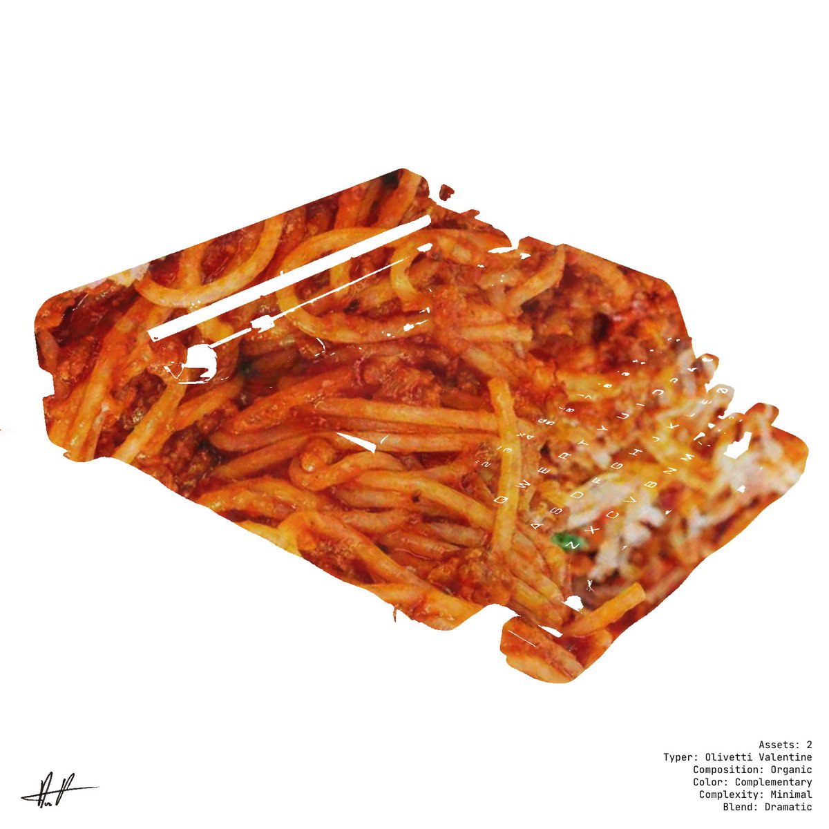 solanapoet's tweet image. spaghetti typewriter