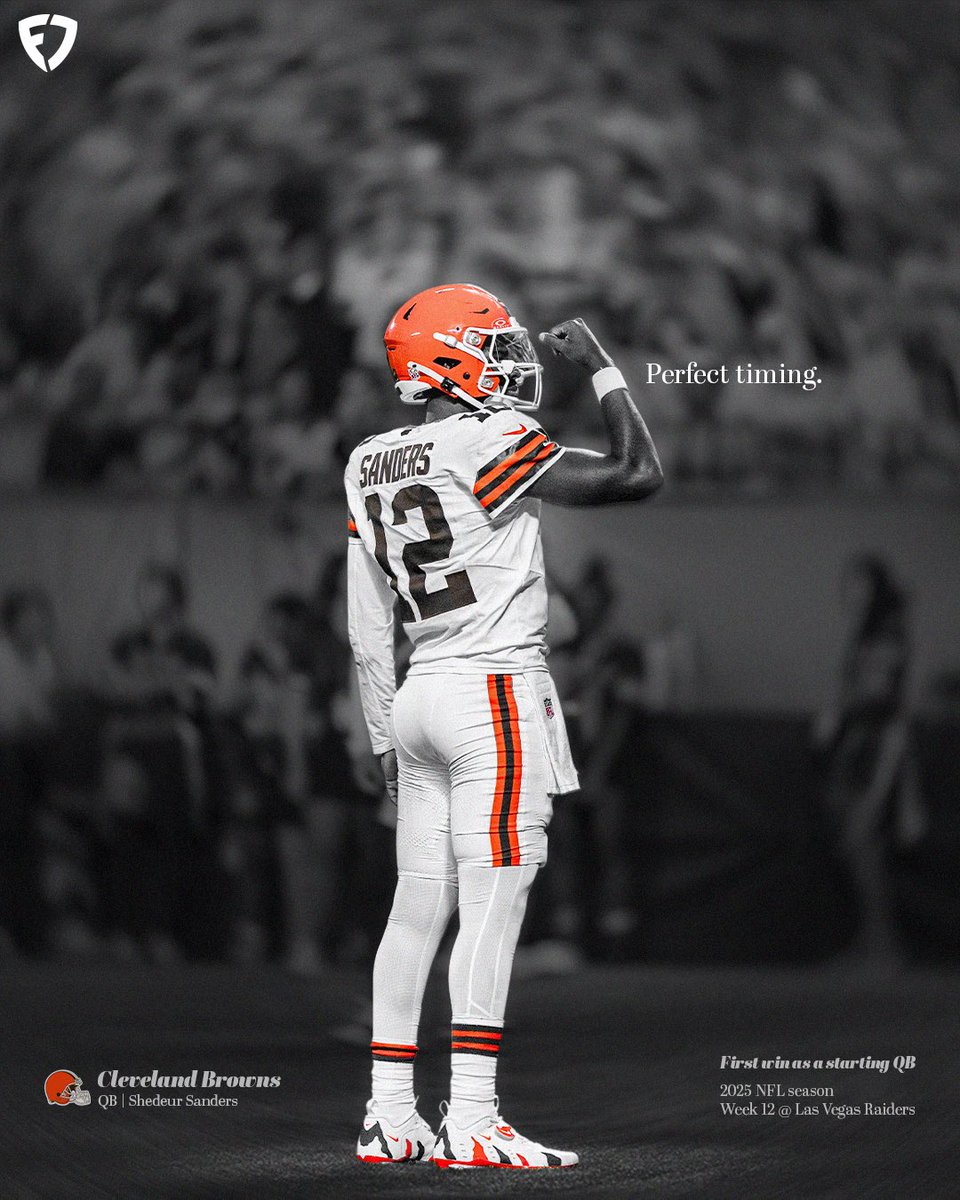 FanDuel's tweet image. The Shedeur Sanders Era has officially begun in Cleveland 🫡
