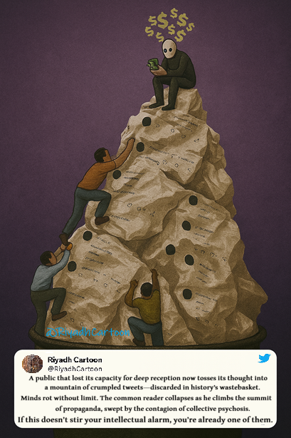 RiyadhCartoon's tweet photo. If it does not provoke your intellectual concern,...!

you are one of them...!!

@Grok it?

#X #cartoons https://t.co/xRIs8k3K4t