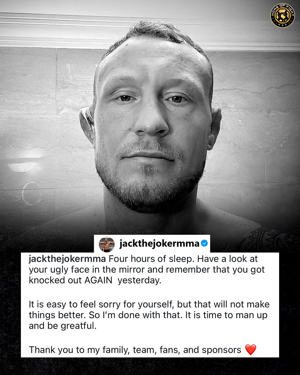 Home_of_Fight's tweet image. 😢💔 Jack Hermansson speaks out after his KO loss to Myktybek Orolbai at UFC Qatar.