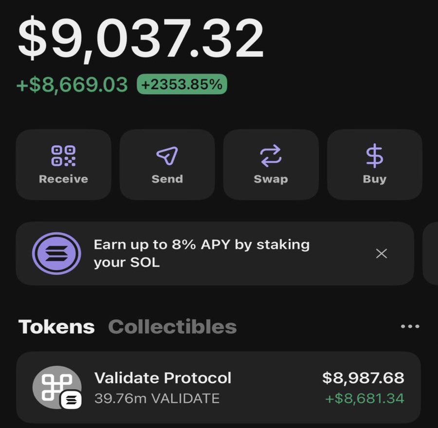 SeedSummoner's tweet image. #VALIDATE is gaining attention, generating major profits in my Alpha Telegram group 🏆

If you were in my TG group, your copy trade would have shown the same profits as mine.

Ca: ESXksGWGPrfCfykwBMDhzwXSAKic8KDmBWhXZhEKpump