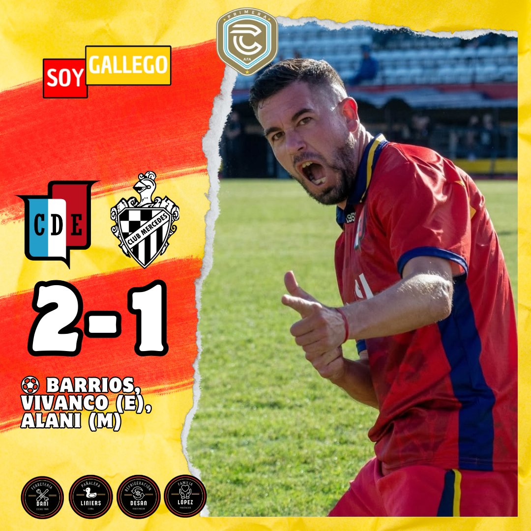 ESPAÑOL 2 - 1 MERCEDES 

El equipo de Néstor Fernández mostró, una vez más, esa identidad que construyó desde la llegada del entrenador: intensidad, presión y situaciones claras para lastimar. El Gallego va decidido por el cupo a la Copa Argentina.

(...) Ig: <a href="/soygallegook/">#EspañolNoSeToca</a>