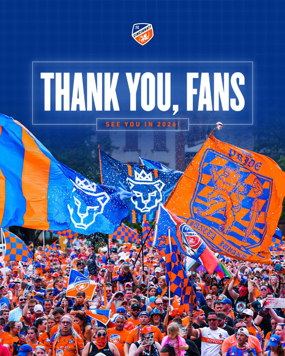 fccincinnati's tweet photo. Thank you, fans, for supporting The Orange and Blue. 🧡💙 https://t.co/8k3kfKcV5p