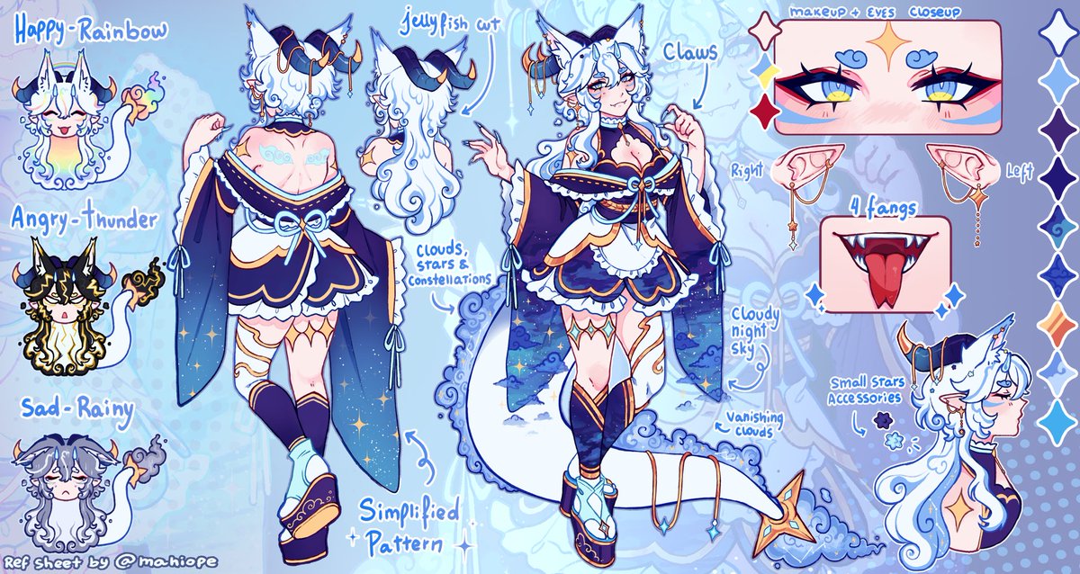 mizuccino's tweet photo. A wild cloud dragon has appeared!
I'm Mizu Doragon, your comfy eepy cloud dragon ☁️🐉 join my kummunity as a Kumo at my café&amp;bar Canis Stratus!
 
New reference sheet by @mahiope 🩵

Tags:
☁️ Art - #mizuartzu
☁️ Memes/clips - #mizuclipzu https://t.co/WiHFGqwIzd
