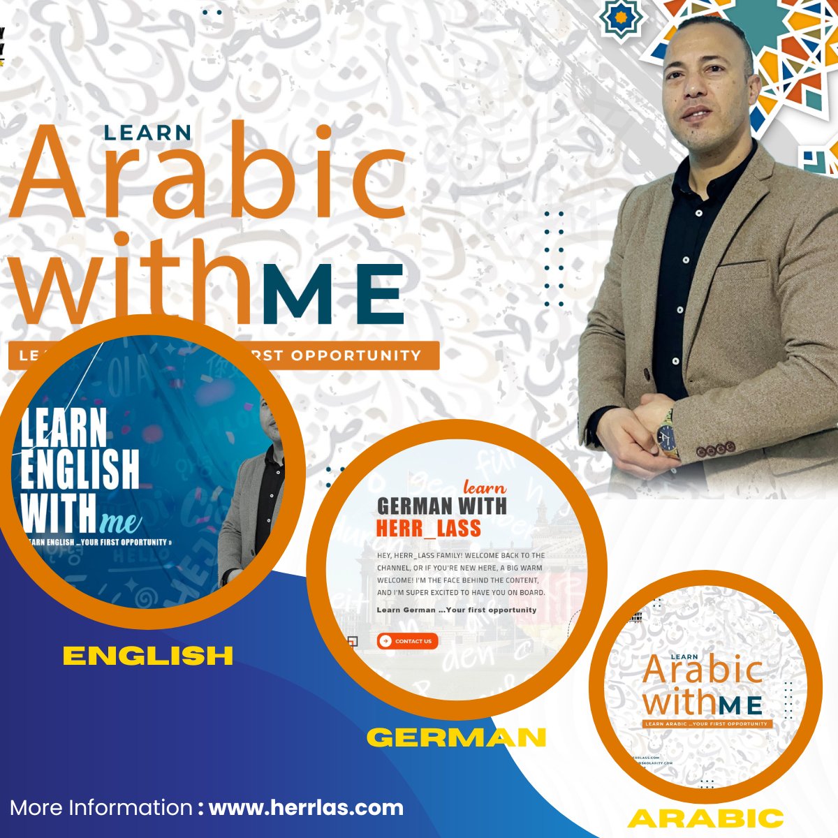 herrlas's tweet photo. 🌍15+ years of German 🇩🇪 &amp; English 🇬🇧 but 2026 is the year I’m finally giving my mother tongue #Arabic 🕌 the love it deserves ❤️ While prepping my own C2 German exam + teaching A1–C1 + running 3 UTube channels = beautiful chaos 😅 Who else lives for this? #LearnArabic  HerrLas https://t.co/9nProB938E