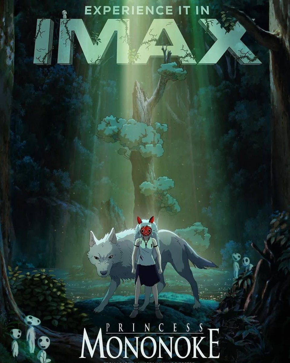 Posters for the 4K restoration of Studio Ghibli's 'Princess Mononoke'