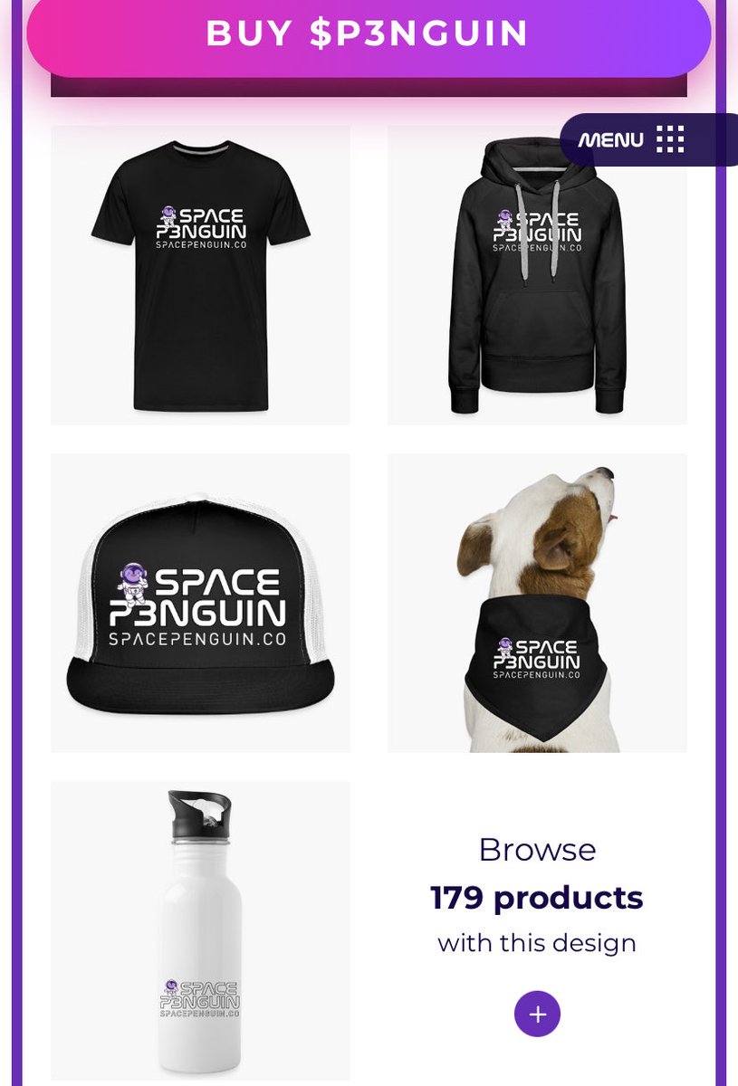 SPACE_P3NGUIN's tweet image. Visit the #P3NGUIN merch shop with 150+ items! 🧊 

50% of proceeds go to our current charity beneficiary &amp;amp; the rest goes towards project development 🤝 🐧

Rep the colony &amp;amp; be the coolest penguin on the block (chain 😉)
spacepenguin.co/shop/
