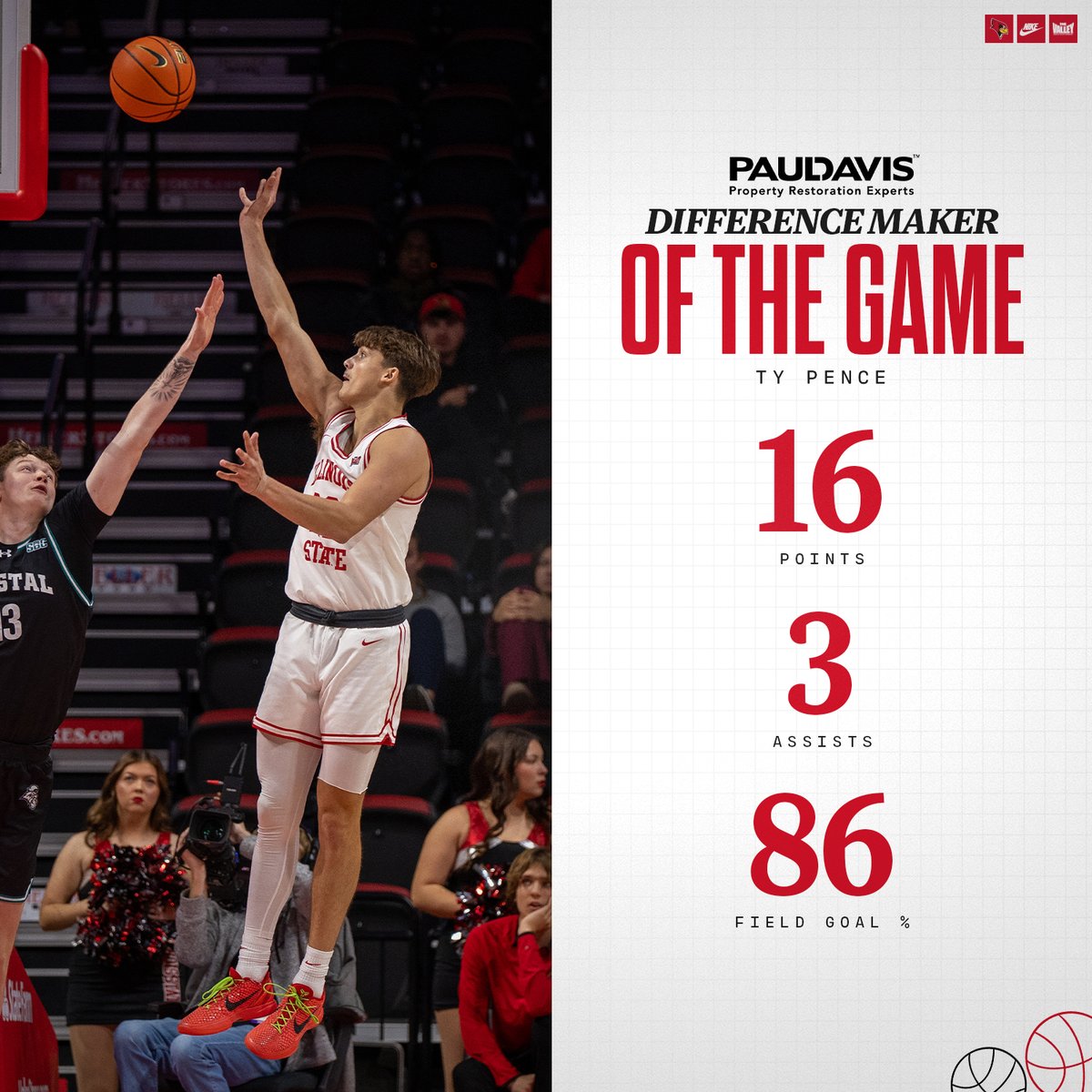 Redbird_MBB's tweet image. Have a day, TP👏