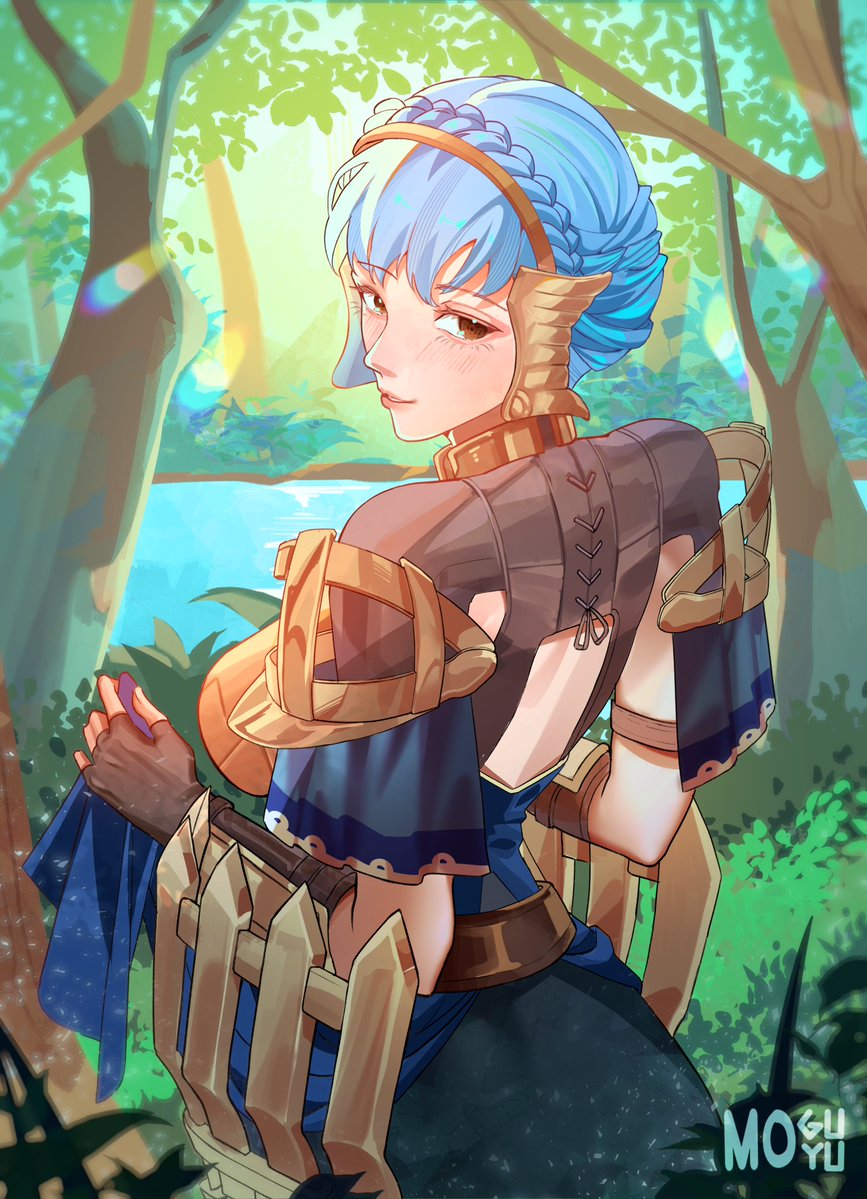 MoguMoyu's tweet image. Happy Marianne Day!!! 💙💙💙

Thankyou @sixtybuzzer for commissioning this artwork! 

#FireEmblem