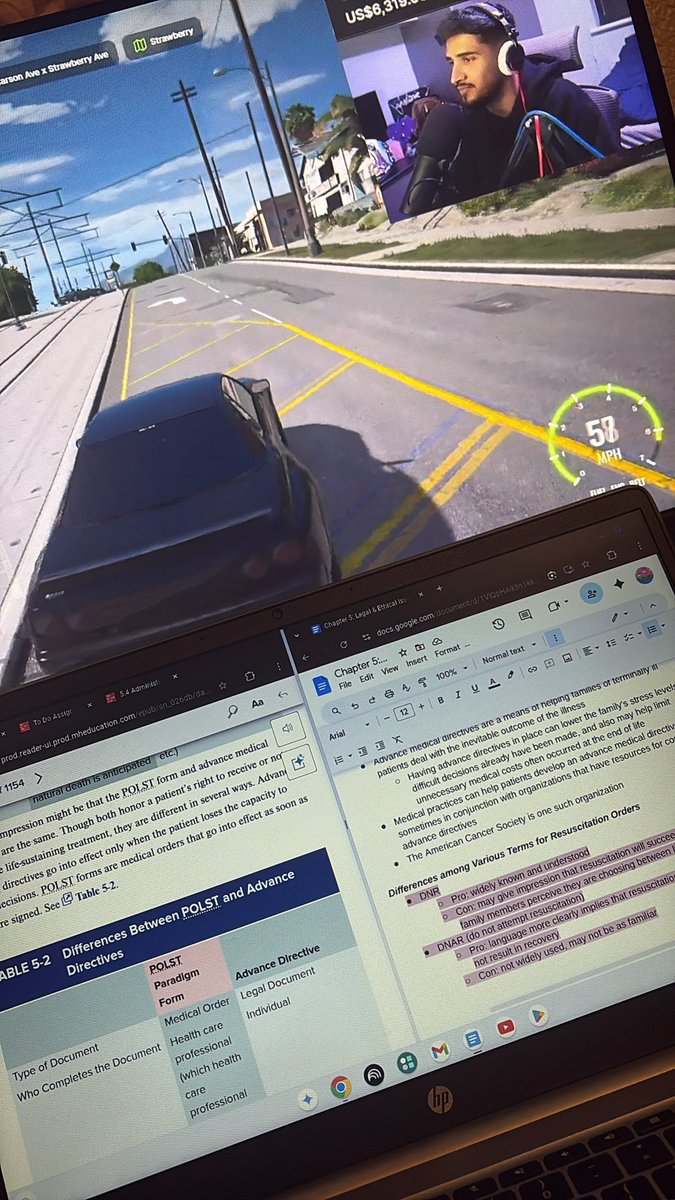stonedmich's tweet photo. Medical Assistant homework &amp; @RatedEpicz in the back. catching up on the 24hr vod https://t.co/AiONgIubUn