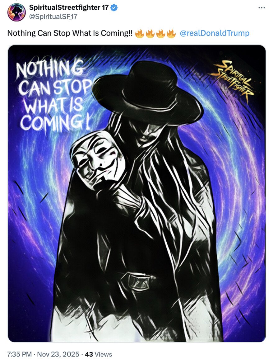 NewsBlast17's tweet image. Trump just posted on Truth Social these 4 screenshots of @SpiritualSF_17 memes.

Nothing can stop what is coming
Time to obliterate the deep state
Tick Tock
Remember your oath

(DO IT Q)