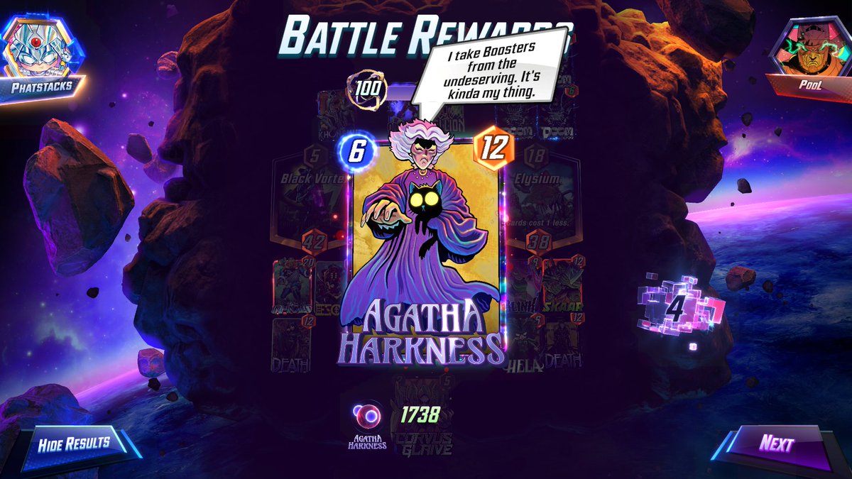 DarrenDunford27's tweet image. Infinite Arachnid Anarchy season complete. Meta is really stale at the moment with the only decks that I faced where variations on move, discard and storm/legion. After struggling in 90&apos;s I moved back to an old fav in Hela and got me over line. #MarvelSNAP