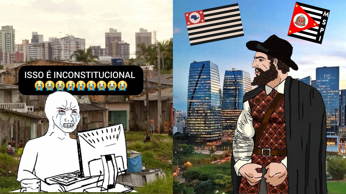 mspireal's tweet photo. 🇧🇷: "Paulista é soberba, arrogante, SP é uma merda, não precisamos de vcs..."
🇾🇪: "Vamos nos separar, independência para São Paulo!"
🇧🇷: COMO ASSIM??? ISSO NÃO PODE, É INCONSTITUCIONAL!!! https://t.co/90uREEsGgT