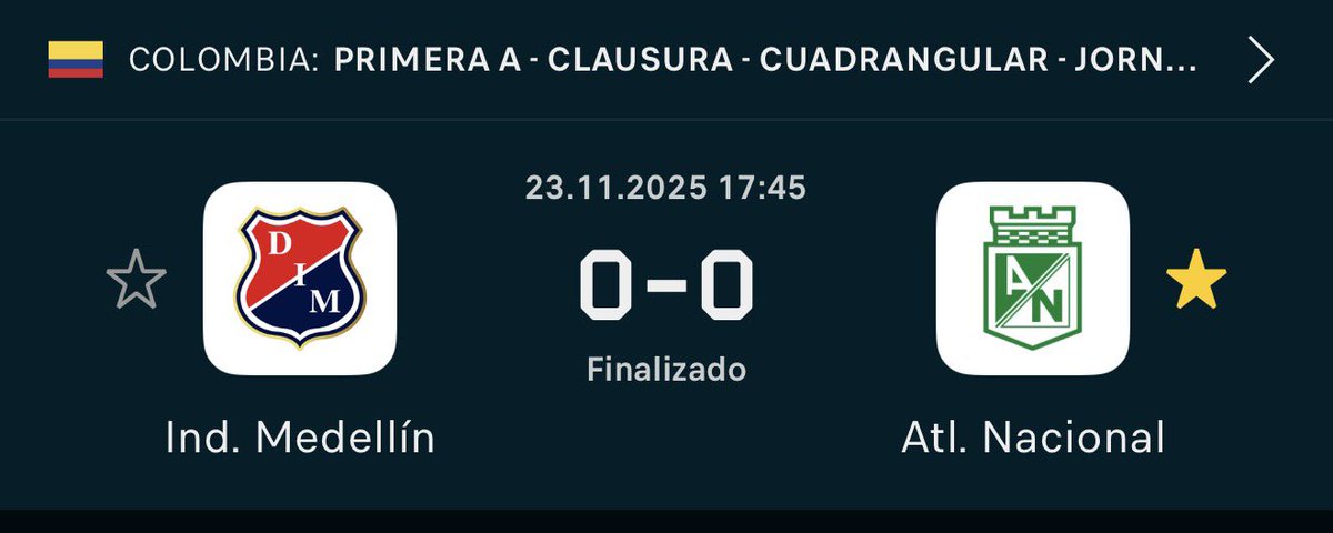 El que necesitaba no quiso y el que queria tampoco, muy discreto el clásico, haciendo la apología de que los cuadrangulares son diferentes pero más malos, como es mejor un clásico sin presión, se complica <a href="/DIM_Oficial/">DIM</a> y <a href="/nacionaloficial/">Atlético Nacional</a> a buscarlo contra junior!!! VAMOS⚽️⚽️⚽️
