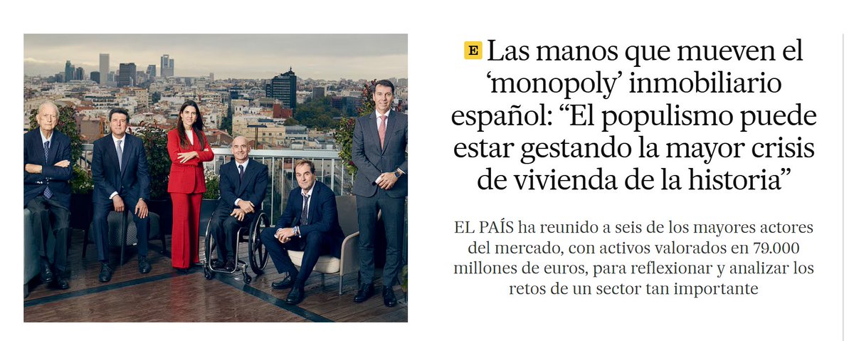 MaribelRH's tweet image. ElPaís da asco. MUCHO 

El problema de la vivienda es el populismo, claaaaaaro que sí. Y luego con ese titular, continúan diciendo “reflexionar y analizar”. ¿Pero reflexionar qué, si ya lo tienen clarísimo? ¡Según ellos, el populismo está gestando la mayor crisis!