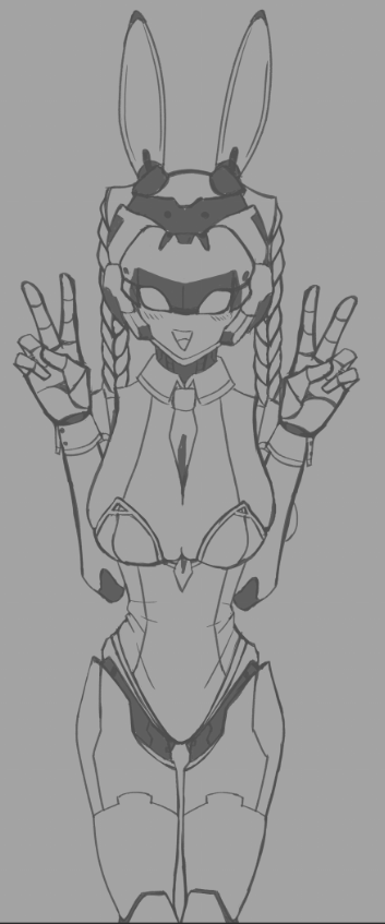 Hiogen1's tweet image. Sketch of my next drawing (This time an OC).