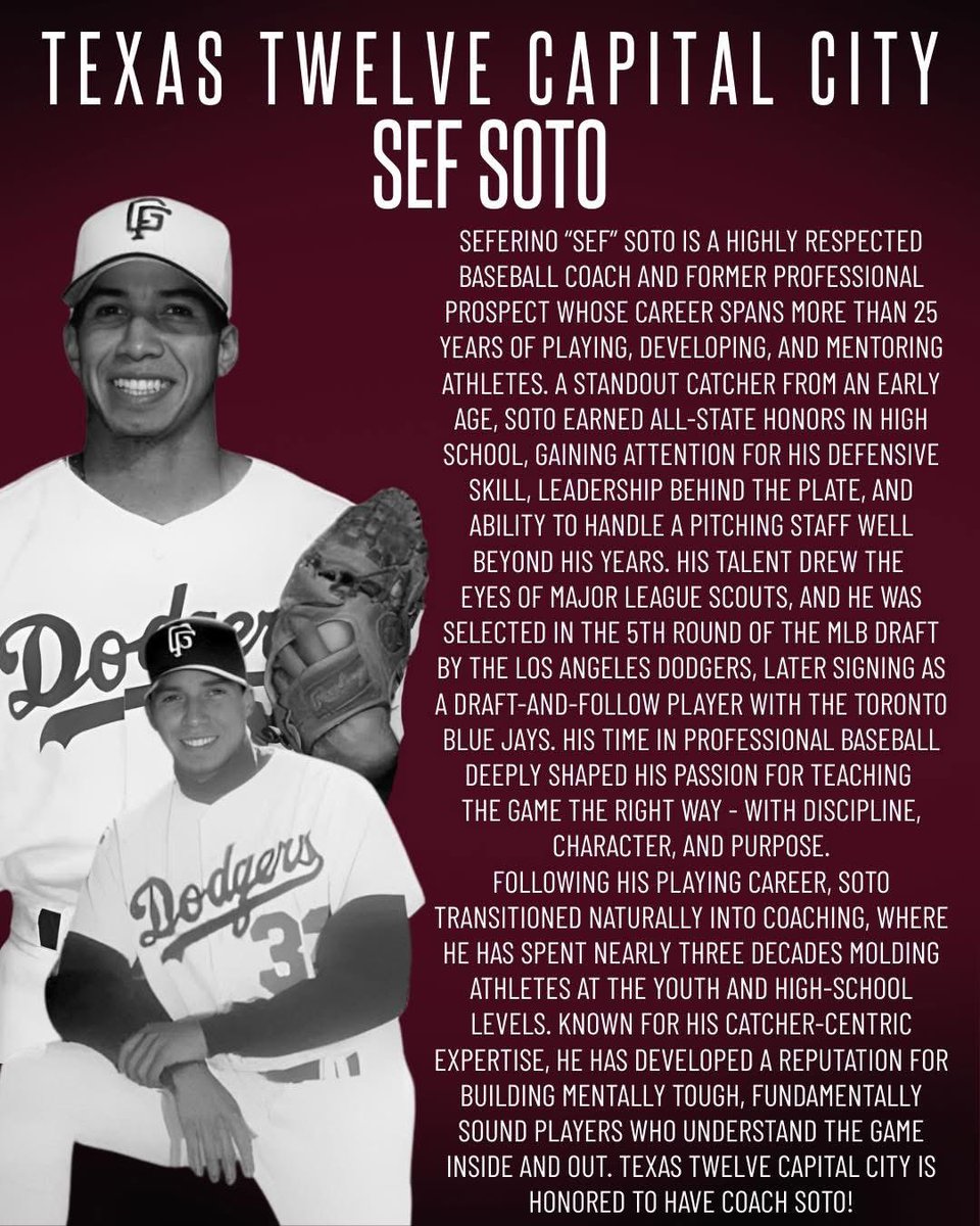GPSTEXASBASEBA1's tweet image. 💥COACHES SPOTLIGHT!💥
Meet Sef Soto. Another strong leader. Sef played professionally. He also has many years of coaching experience in the HS &amp;amp; college ranks. We appreciate you Sef!
