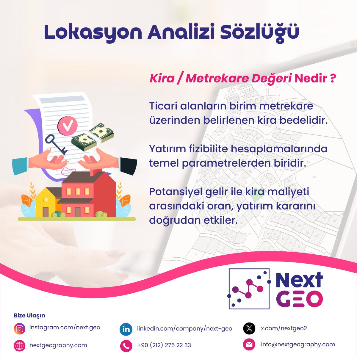 NextGeo2's tweet photo. Kira / Metrekare Değeri

Ticari alanların birim metrekare üzerinden belirlenen kira bedelidir. Yatırım fizibilite hesaplamalarında temel parametrelerden biridir. Potansiyel gelir ile kira maliyeti arasındaki oran, yatırım kararını doğrudan etkiler. https://t.co/vu9jOUgc6S