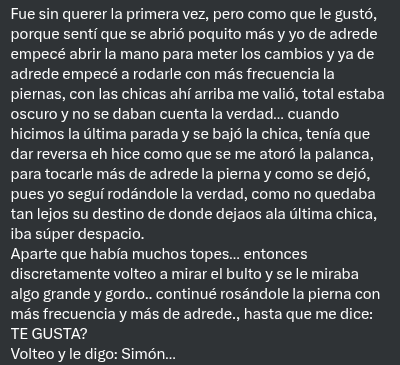 RelatosSinaloa's tweet photo. 🚨Nuevo relato 🚨
Chofer y pasajero de Didi 🚗🔥
.
Revisa los comentarios 🫣
.
Rt 🔃 y ♥️ para mas relatos.. https://t.co/wOURnbb2xt