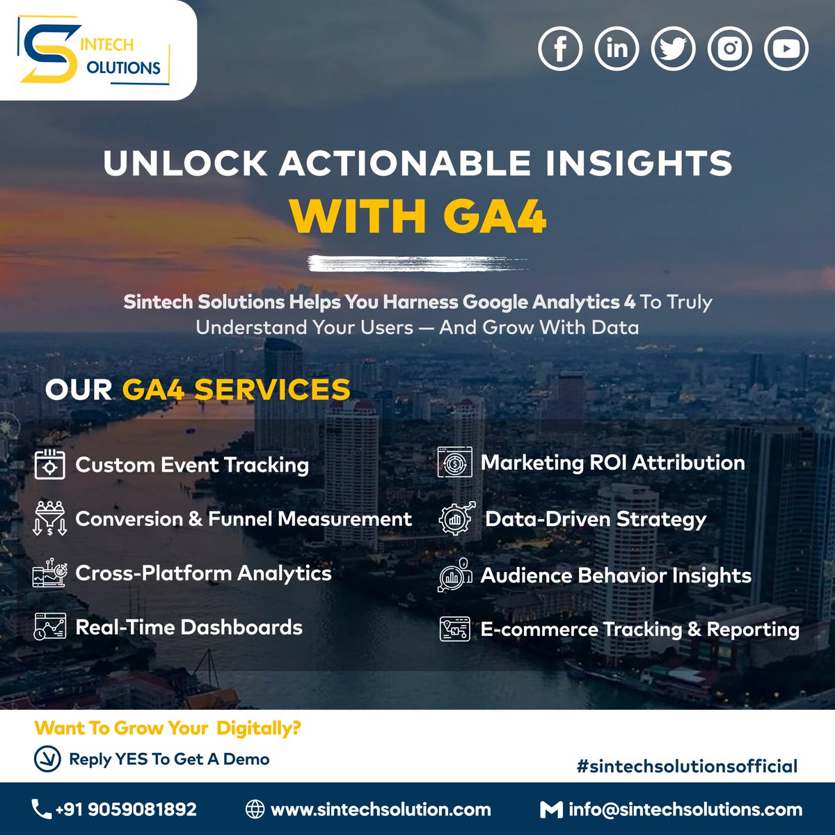 SintechL38151's tweet image. Unlock Smarter, Data-Driven Growth with GA4!
Is your business ready to understand user behavior like never before?

Ready to scale your digital presence?
📩 Reply YES for a free demo!
🌐 sintechsolution.com
📞 +91 9059081892

#GA4 #GoogleAnalytics4 #DigitalGrowth