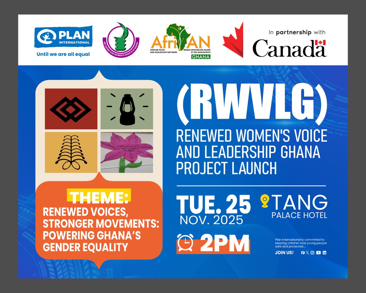 AfriYAN Ghana is proud to be part of the RWVL Ghana journey and we look forward to contributing our voice and expertise to advance gender equality and support the empowerment of women and girls in Ghana.

<a href="/UNFPAGhana/">UNFPA in Ghana</a> <a href="/planghana/">Plan International Ghana</a>