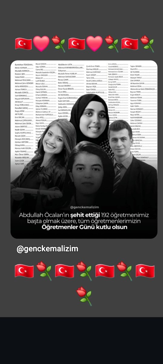 ÖĞRETMENELER GÜNÜ KUTLU VE DAİM OLSUN..
🇹🇷⚘️🇹🇷⚘️🇹🇷⚘️🇹🇷⚘️❤️