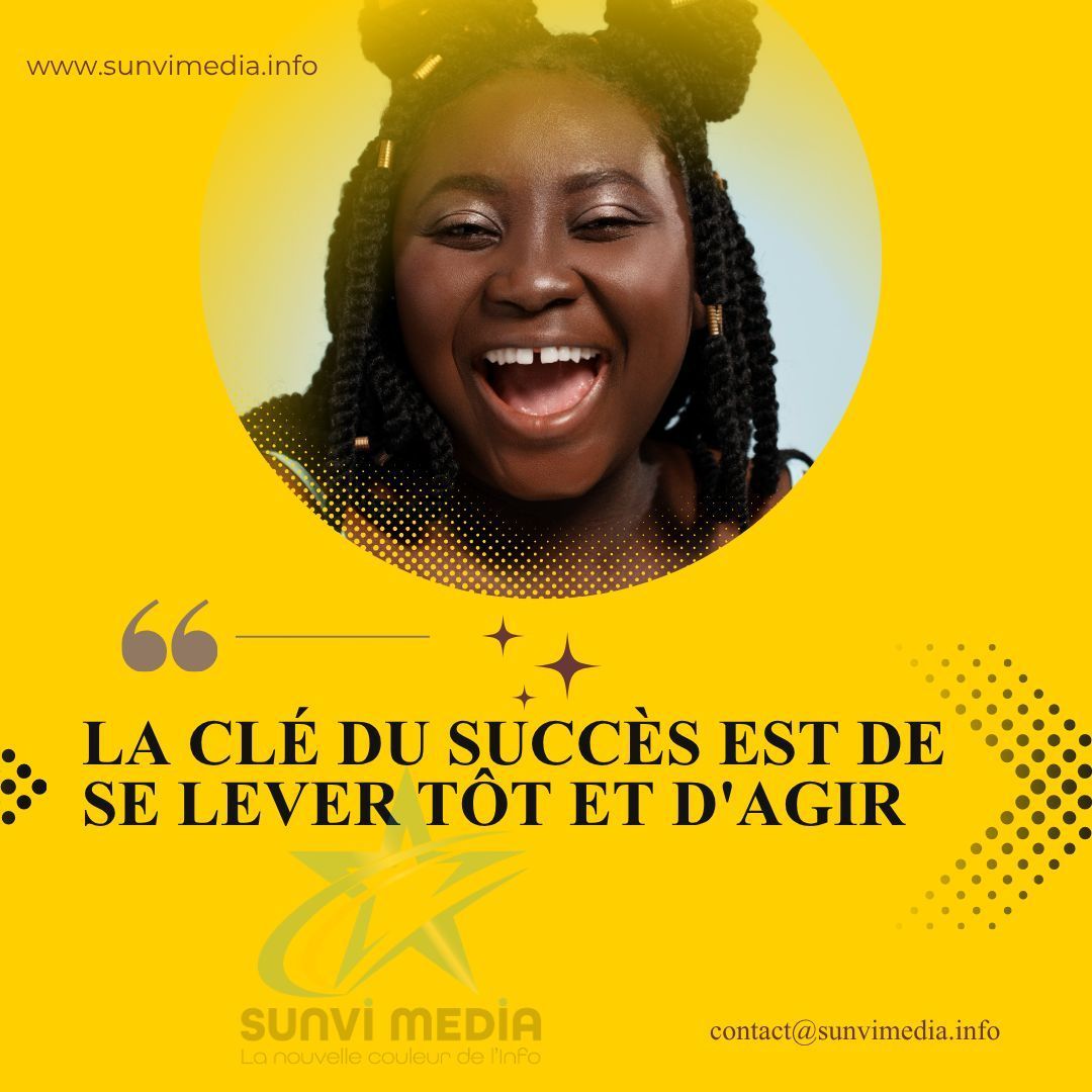 MediaSunvi's tweet image. &quot;La clé du succès est de se lever tôt et d&apos;agir&quot;
#sunvimedia #thoughts #pensee