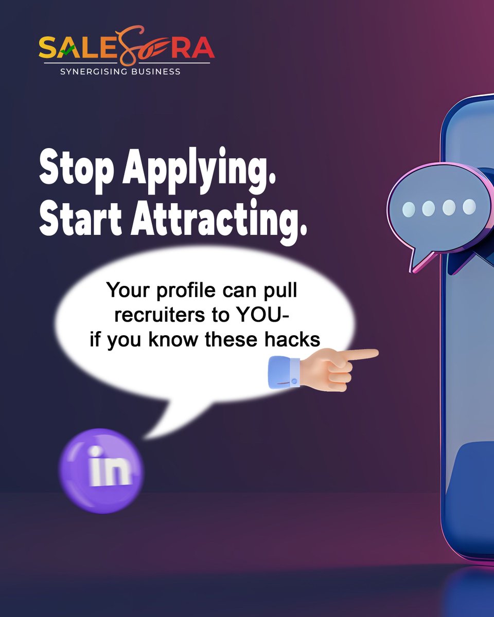 SMSalesEra's tweet image. Your next hire is a click away... but you&apos;re looking in the wrong place! 🔍

These LinkedIn hacks unlock a hidden talent pool of passive candidates! 🤫

👉 salesera.net
📧 Email: info@salesera.net

#LinkedInHacks #HiringTips #TalentAcquisition #Outsourcing